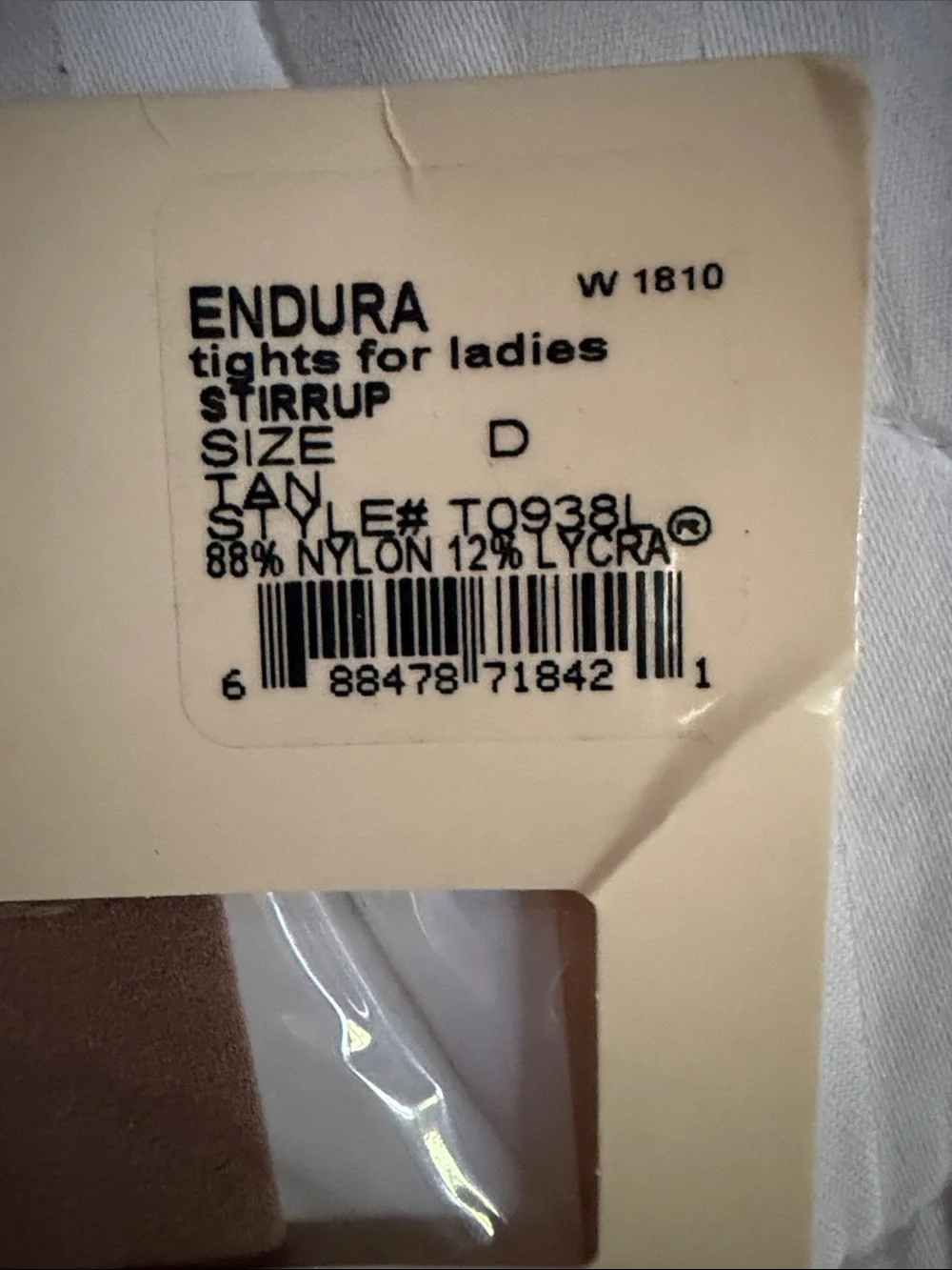 Bloch Endura Stirrup Tights in tan
